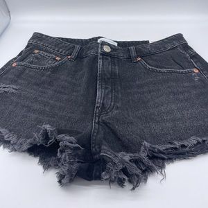 NWT Zara Mid-Rise button fly shorts.